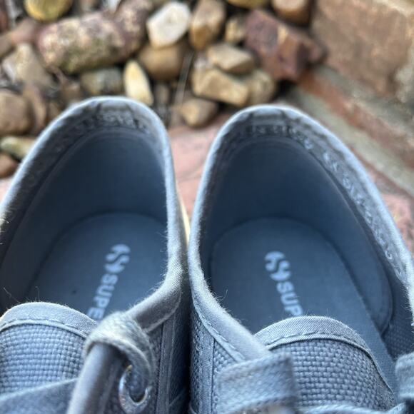 Superga 1.5 in Platform Canvas Sneaker Size 8.5 Gray Women's Shoes - Picture 8 of 11